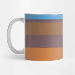 A marvelous merger of Carolina Blue, Mocha, Deep Taupe, Redwood and Peru stripes. Mug